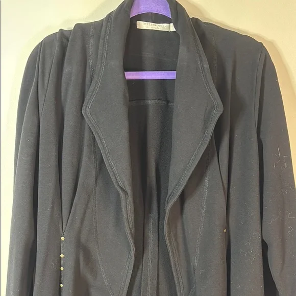 Elegant Black Long Coat - Picture 4 of 15